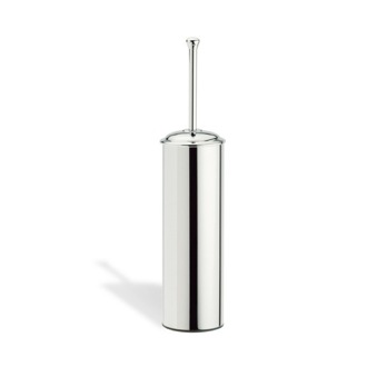 Toilet Brush Toilet Brush Holder, Chrome, Round, Brass StilHaus SM039-08